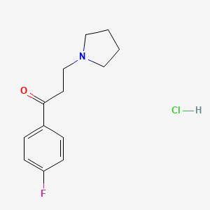 molecular formula C13H17ClFNO B3054639 1-(4-Fluorophenyl)-3-(1-pyrrolidinyl)propan-1-one hydrochloride CAS No. 614-37-9
