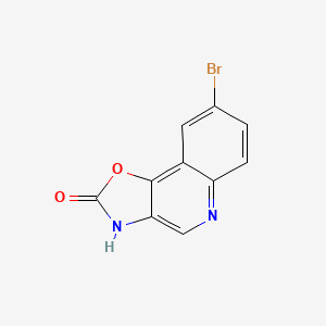 molecular formula C10H5BrN2O2 B3054650 Oxazolo[4,5-c]quinolin-2(3H)-one, 8-bromo- CAS No. 61428-41-9
