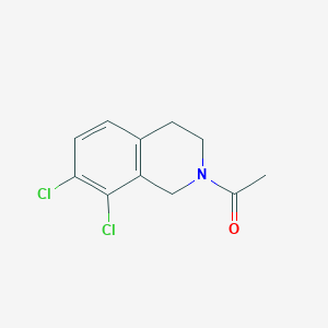 molecular formula C11H11Cl2NO B3054689 1-(7,8-Dichloro-3,4-dihydroisoquinolin-2(1H)-yl)ethan-1-one CAS No. 61563-45-9