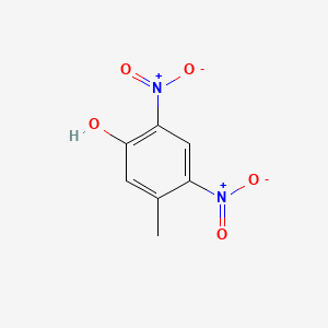 molecular formula C7H6N2O5 B3054698 2,4-二硝基-5-甲基苯酚 CAS No. 616-73-9