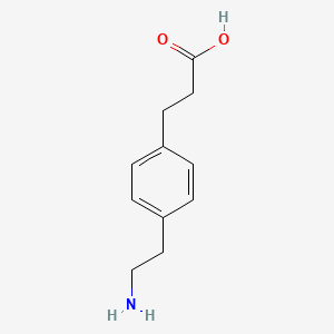 molecular formula C11H15NO2 B3054702 3-(4-(2-Aminoethyl)phenyl)propanoic acid CAS No. 61629-97-8