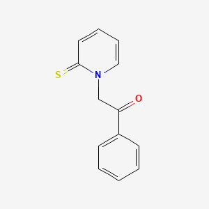 molecular formula C13H11NOS B3054706 Ethanone, 1-phenyl-2-(2-thioxo-1(2H)-pyridinyl)- CAS No. 61657-02-1