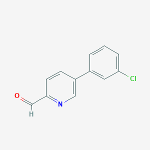 molecular formula C12H8ClNO B3054730 5-(3-氯苯基)吡啶甲醛 CAS No. 61704-37-8