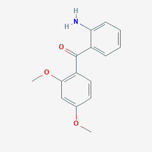 molecular formula C15H15NO3 B3054737 Methanone, (2-aminophenyl)-(2,4-dimethoxyphenyl)- CAS No. 61736-66-1