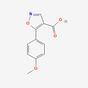 molecular formula C11H9NO4 B3054763 5-(4-Methoxyphenyl)isoxazole-4-carboxylic acid CAS No. 618383-50-9