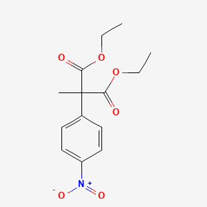 molecular formula C14H17NO6 B3054772 Diethyl 2-methyl-2-(4-nitrophenyl)malonate CAS No. 61881-49-0