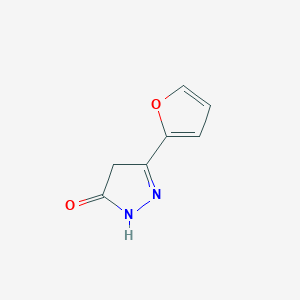 molecular formula C7H6N2O2 B3054793 3-(2-Furyl)-2-pyrazolin-5-one CAS No. 61928-41-4