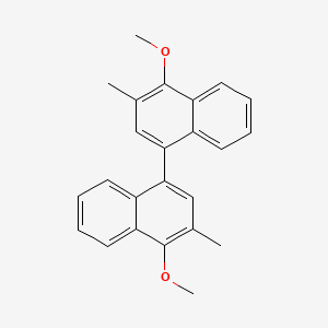 molecular formula C24H22O2 B3054811 4,4'-Dimethoxy-3,3'-dimethyl-1,1'-binaphthalene CAS No. 62012-55-9