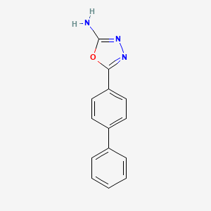 molecular formula C14H11N3O B3054815 5-Biphenyl-4-yl-1,3,4-oxadiazol-2-amine CAS No. 62035-97-6