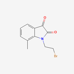 molecular formula C11H10BrNO2 B3054830 1-(2-bromoethyl)-7-methyl-1H-indole-2,3-dione CAS No. 620932-06-1