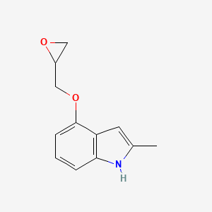 molecular formula C12H13NO2 B3054835 2-methyl-4-(oxiran-2-ylmethoxy)-1H-indole CAS No. 62119-47-5