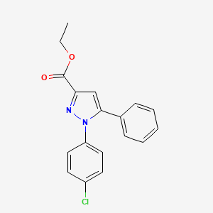 1H-Pyrazole-3-carboxylic acid, 1-(4-chlorophenyl)-5-phenyl-, ethyl ester