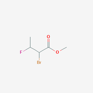 molecular formula C5H8BrFO2 B3054865 Butanoic acid, 2-bromo-3-fluoro-, methyl ester CAS No. 62216-39-1