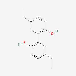 molecular formula C16H18O2 B3054870 [1,1'-Biphenyl]-2,2'-diol, 5,5'-diethyl- CAS No. 62224-31-1