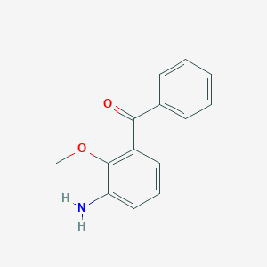molecular formula C14H13NO2 B3054882 (3-Amino-2-methoxyphenyl)(phenyl)methanone CAS No. 62261-62-5