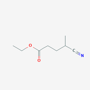 molecular formula C8H13NO2 B3054900 Ethyl 4-cyanopentanoate CAS No. 62344-97-2