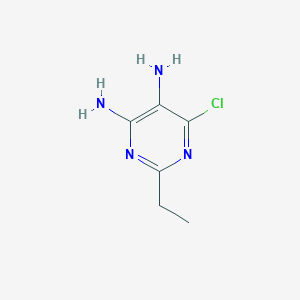 molecular formula C6H9ClN4 B3054904 6-Chloro-2-ethylpyrimidine-4,5-diamine CAS No. 6237-97-4