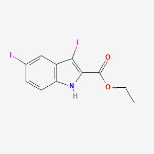 molecular formula C11H9I2NO2 B3054908 Ethyl 3,5-diiodo-1H-indole-2-carboxylate CAS No. 623918-45-6