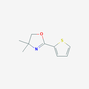 molecular formula C9H11NOS B3054937 4,4-dimethyl-2-(2-thienyl)-4,5-dihydro-1,3-oxazole CAS No. 62521-42-0