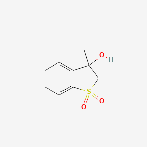 molecular formula C9H10O3S B3054938 3-Hydroxy-3-methyl-2,3-dihydrobenzothiophene 1,1-Dioxide CAS No. 62521-48-6