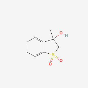 molecular formula C9H10O3S B3054938 3-羟基-3-甲基-2,3-二氢苯并噻吩 1,1-二氧化物 CAS No. 62521-48-6