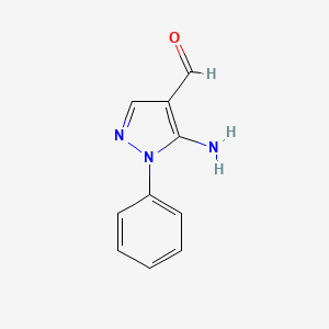 molecular formula C10H9N3O B3054954 5-amino-1-phenyl-1H-pyrazole-4-carbaldehyde CAS No. 62564-91-4