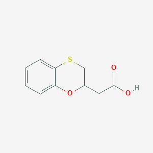 molecular formula C10H10O3S B3054958 2-(2,3-Dihydro-1,4-benzoxathiin-2-yl)acetic acid CAS No. 62591-01-9