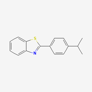 molecular formula C16H15NS B3054978 2-[4-(Propan-2-yl)phenyl]-1,3-benzothiazole CAS No. 6265-61-8