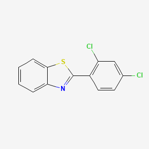 molecular formula C13H7Cl2NS B3054980 Benzothiazole, 2-(2,4-dichlorophenyl)- CAS No. 6265-90-3