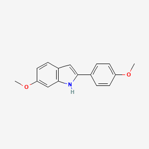 B3054984 6-Methoxy-2-(4-methoxyphenyl)-1H-indole CAS No. 62655-56-5