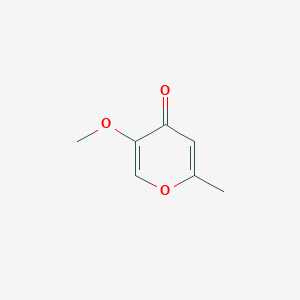 molecular formula C7H8O3 B3054986 5-Methoxy-2-methyl-4H-pyran-4-one CAS No. 6266-91-7