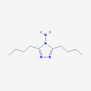molecular formula C10H20N4 B3054995 3,5-二丁基-4h-1,2,4-三唑-4-胺 CAS No. 62695-58-3