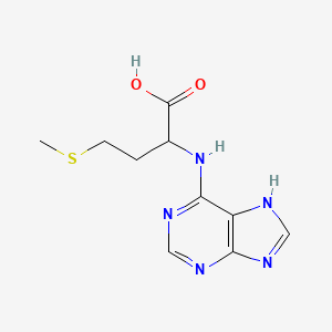 molecular formula C10H13N5O2S B3054999 4-methylsulfanyl-2-(7H-purin-6-ylamino)butanoic Acid CAS No. 6271-36-9