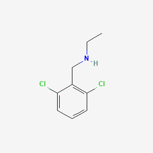 molecular formula C9H11Cl2N B3055060 Benzenemethanamine, 2,6-dichloro-N-ethyl- CAS No. 62924-62-3