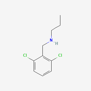 molecular formula C10H13Cl2N B3055062 Benzenemethanamine, 2,6-dichloro-N-propyl- CAS No. 62924-69-0