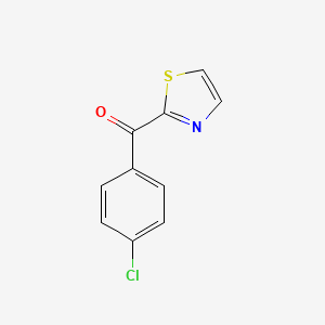 molecular formula C10H6ClNOS B3055067 2-(4-Chlorobenzoyl)thiazole CAS No. 62946-50-3