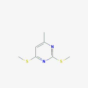molecular formula C7H10N2S2 B3055113 4-Methyl-2,6-bis(methylsulfanyl)pyrimidine CAS No. 6308-41-4