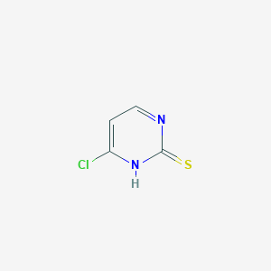molecular formula C4H3ClN2S B3055117 6-Chloropyrimidine-2(1H)-thione CAS No. 63096-74-2