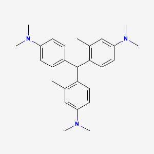molecular formula C27H35N3 B3055119 4-[[4-(Dimethylamino)-2-methylphenyl]-[4-(dimethylamino)phenyl]methyl]-N,N,3-trimethylaniline CAS No. 6310-57-2