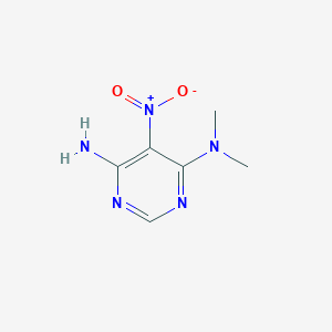 molecular formula C6H9N5O2 B3055124 N,N-Dimethyl-5-nitro-pyrimidine-4,6-diamine CAS No. 6311-26-8