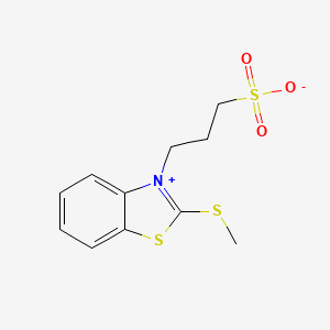molecular formula C11H13NO3S3 B3055133 Benzothiazolium, 2-(methylthio)-3-(3-sulfopropyl)-, inner salt CAS No. 63149-05-3