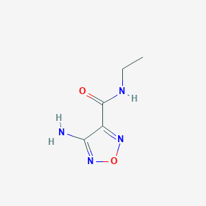 molecular formula C5H8N4O2 B3055155 4-amino-N-ethyl-1,2,5-oxadiazole-3-carboxamide CAS No. 632291-83-9