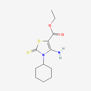 Ethyl 4-amino-3-cyclohexyl-2,3-dihydro-2-thioxo-1,3-thiazole-5-carboxylate