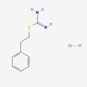 molecular formula C9H13BrN2S B3055164 [(2-Phenylethyl)sulfanyl]methanimidamide hydrobromide CAS No. 6326-49-4