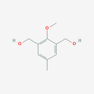 molecular formula C10H14O3 B3055169 [3-(Hydroxymethyl)-2-methoxy-5-methylphenyl]methanol CAS No. 6327-85-1