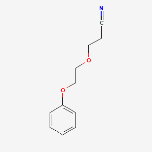 molecular formula C11H13NO2 B3055172 3-(2-Phenoxyethoxy)propanenitrile CAS No. 6328-54-7