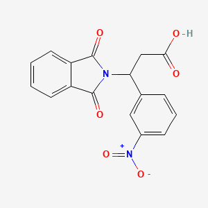 molecular formula C17H12N2O6 B3055173 N-[2-Carboxy-1-(3-nitrophenyl)ethyl]phthalimide CAS No. 6329-28-8