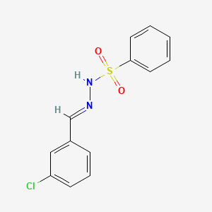 molecular formula C13H11ClN2O2S B3055186 N-[(E)-(3-chlorophenyl)methylideneamino]benzenesulfonamide CAS No. 63316-57-4