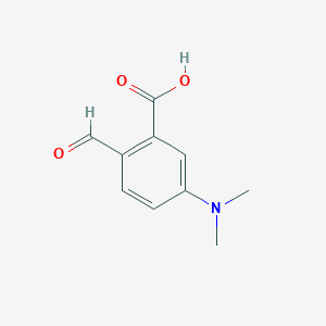 molecular formula C10H11NO3 B3055190 5-(二甲氨基)-2-甲酰基苯甲酸 CAS No. 63333-22-2