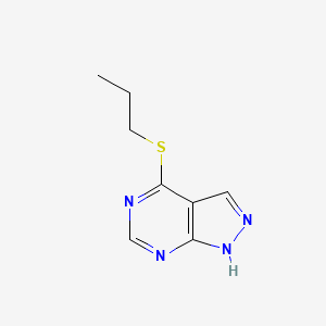 molecular formula C8H10N4S B3055195 4-propylsulfanyl-1H-pyrazolo[3,4-d]pyrimidine CAS No. 6334-90-3